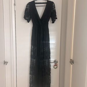 New & Never worn Beautiful Black Lace Pant Jumpsuit